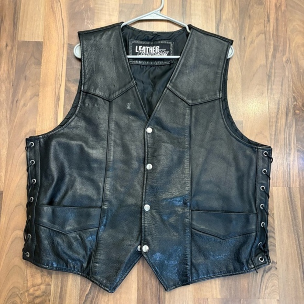 Vintage Leather Headquarters Vest - Picture 1 of 7